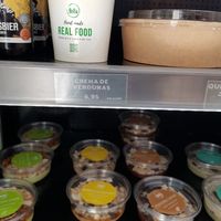 Soups and deserts at BeBo Cold Press in Barcelona