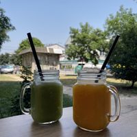 Fresh juice at Bistraw Zdravo Zivo in Skopje