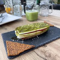 Raw lasagna at Bistraw Zdravo Zivo in Skopje