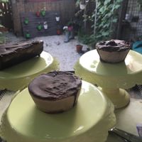 Holly chocolate trinity 
The Cake
Carob peach muffin
Chocolate forest muffin at Bistraw Zdravo Zivo in Skopje