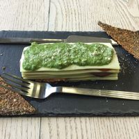 Lasagne (w/Zucchini). at Bistraw Zdravo Zivo in Skopje