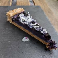 Blueberry cheesecake at Bistraw Zdravo Zivo in Skopje