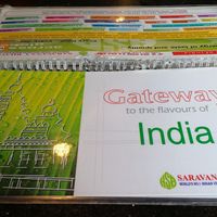 The menu at Saravana Bhavan in Amsterdam