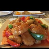 Sweet and Sour Lotus Root at Yuan Su Vegetarian in Portland