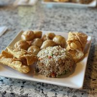 Lunch special 4 with pork  at Yuan Su Vegetarian in Portland