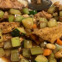 Kung pao tofu  at Yuan Su Vegetarian in Portland