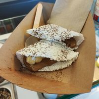 Tapioca de crema de cacahuete y platano at FitBar - Barceloneta in Barcelona