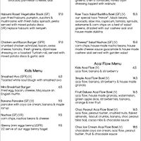 Menu at Kimnat Little Market & Cafe in Sunshine Coast