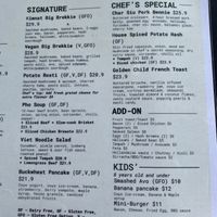 Menu  at Kimnat Little Market & Cafe in Sunshine Coast