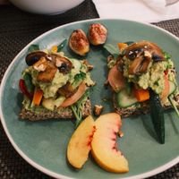  Vegan sandwich  at Happy Belly / Eat Smart in Tirana