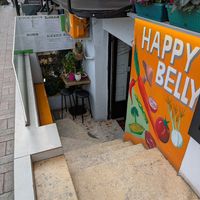 Eingang at Happy Belly / Eat Smart in Tirana