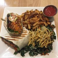 Wrap with Kale Caesar Salad & Fries at Pure Kitchen - Elgin in Ottawa