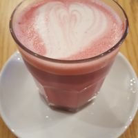 A beet latte! Yum! at Pure Kitchen - Elgin in Ottawa