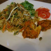 Cauliflower fritters.  at La Casa de Bea in Cajamarca