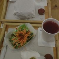 Philadelphia/falafel burger and falafel wrap  at Aba Opción Vegetariana in Bogota