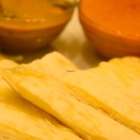 curry with naan at Govinda's  in Osaka