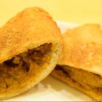 vegan curry bread - they ship 5 for 2500 yen to your house!  at Govinda's  in Osaka