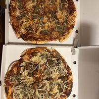 Alheira pizza  and margarita pizzaa  at Green Beans in Lisbon