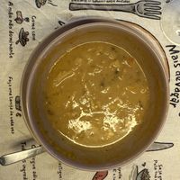 Soup of the day, cabbage and white bean   at Green Beans in Lisbon