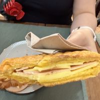 Croissant misto  at Green Beans in Lisbon