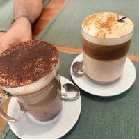 Hot cocoa and dirty chai   at Green Beans in Lisbon
