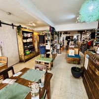 Shop and cafe   at Green Beans in Lisbon