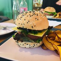 "Beyond meat" burger  at Green Beans in Lisbon