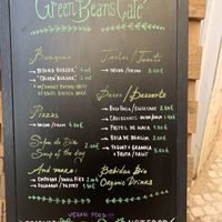 Menu at Green Beans in Lisbon