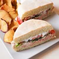 Jackfruit sandwich  at Green Beans in Lisbon