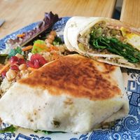 Haggis wrap made vegan at Velocity Cafe in Inverness