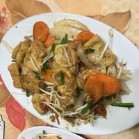 Lemongrass and chilli tofu  at Bao Anh in Ninh Binh