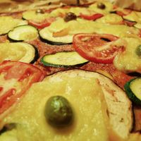 The pizza. Hopefully available again soon! It's yummy! at Grüner Gaumen - Pop Up in Bern