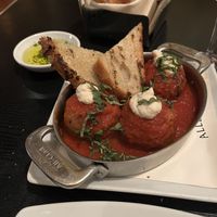 Impossible meatballs with pine nut ricotta  at Wynn Hotel - Allegro in Las Vegas