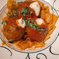 Impossible meatballs as a main at Wynn Hotel - Allegro in Las Vegas