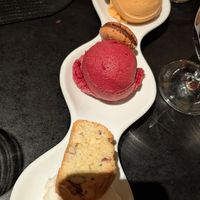 Trio of sorbets but only the limoncello one is vegan at Wynn Hotel - Allegro in Las Vegas