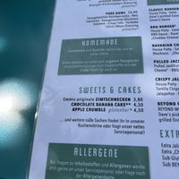 Menu  at Emmi's Kitchen - Glockenbach in Munich