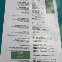 Menue at Emmi's Kitchen - Glockenbach in Munich