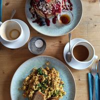 Pancakes & tofu scramble. at Emmi's Kitchen - Glockenbach in Munich