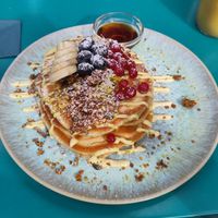Pancakes with pistachio cream at Emmi's Kitchen - Glockenbach in Munich