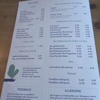Drinks menu   at Emmi's Kitchen - Glockenbach in Munich