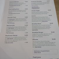Menu (there are no prices on online menu)  at Emmi's Kitchen - Glockenbach in Munich