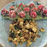 Avocado toast with scrambled eggs at Emmi's Kitchen - Glockenbach in Munich