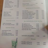 Drinks menu at Emmi's Kitchen - Glockenbach in Munich