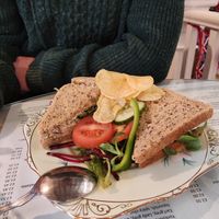 Tofu sandwich at Scarlett's Vintage Tea Rooms in Knaresborough