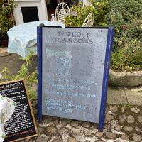 The menu  at Scarlett's Vintage Tea Rooms in Knaresborough