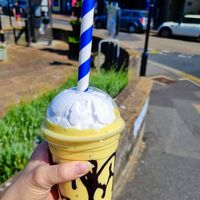 Crunchie Milkshake + Vegan Whipped Cream at Crave Ice Cream in Ventnor