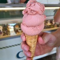 Strawberry and Watermelon Sorbet at Crave Ice Cream in Ventnor
