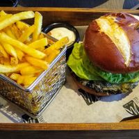 Mushroom burger at Maxwells Cafe Bar in Clitheroe