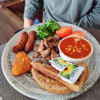 Vegan breakfast at Maxwells Cafe Bar in Clitheroe