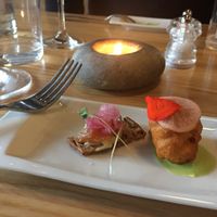 complementary starter dish at Lincoln Street Food in Lunenburg